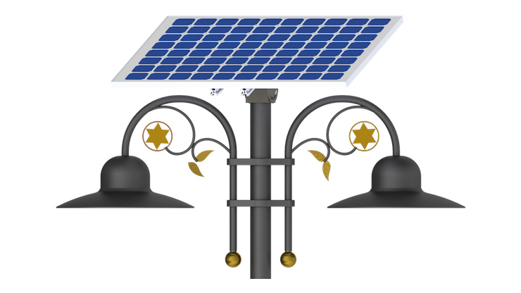 15w Led Double Solar Park Pathway, Landscape Lighting Equipment