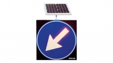 Solar LED Keep Left Traffic Sign
