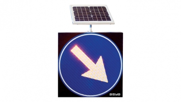 Solar LED Keep Right Traffic Sign